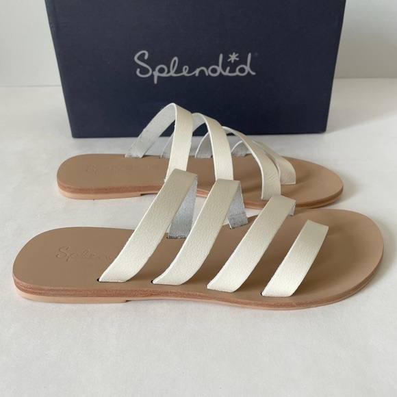Nib Splendid Salome Flat Sandals in Ivory - Picture 4 of 8